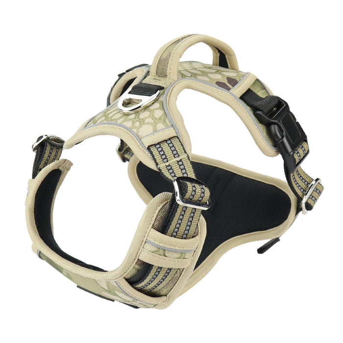 Reflective Dog Harness with Dual Leash Attachment